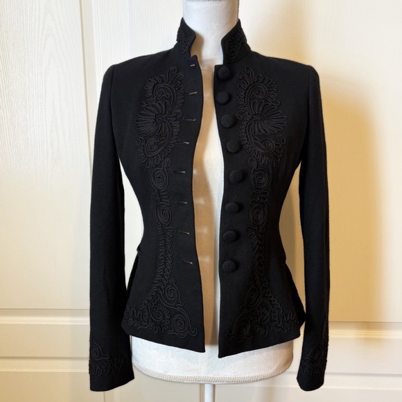 POLO Ralph Lauren Black Soutache Trim
Wool Blazer Jacket Women’s Size 4 - Picture 15 of 15